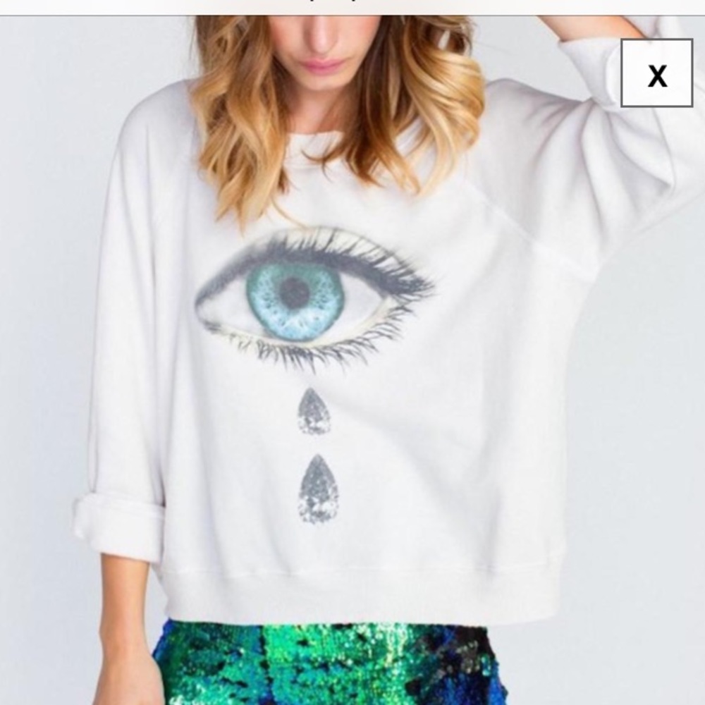 Wildfox Rich Girl Tears Eye Sommers Sweater